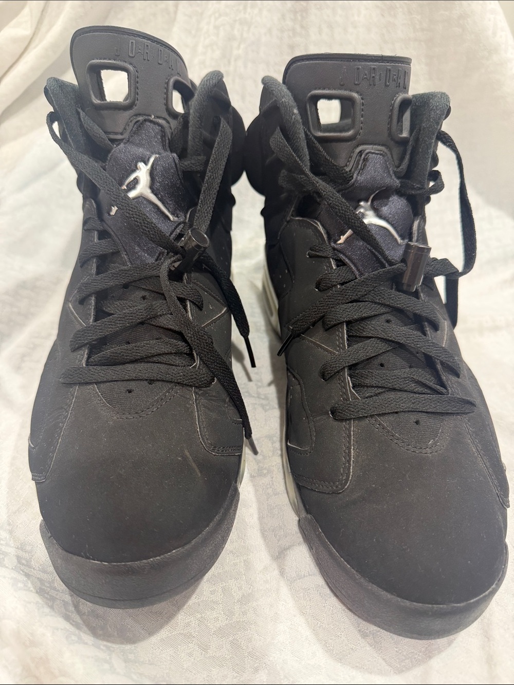 Jordan Men’s High-Top Sneakers in Black with White Jumpman